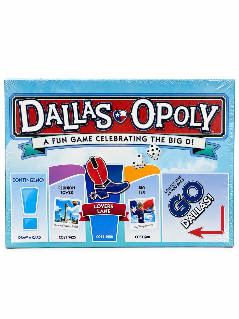 Dallas Opoly board game new in original wrap game celebrating the big D